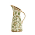10" Tuscan Ceramic Green Scroll Pitcher Vase by Nearly Natural