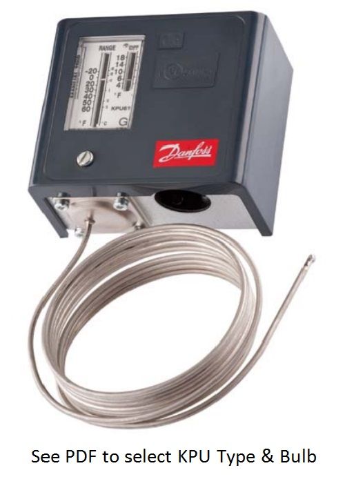 Danfoss Refrigeration Temp Switch, Kpu73 060L5209