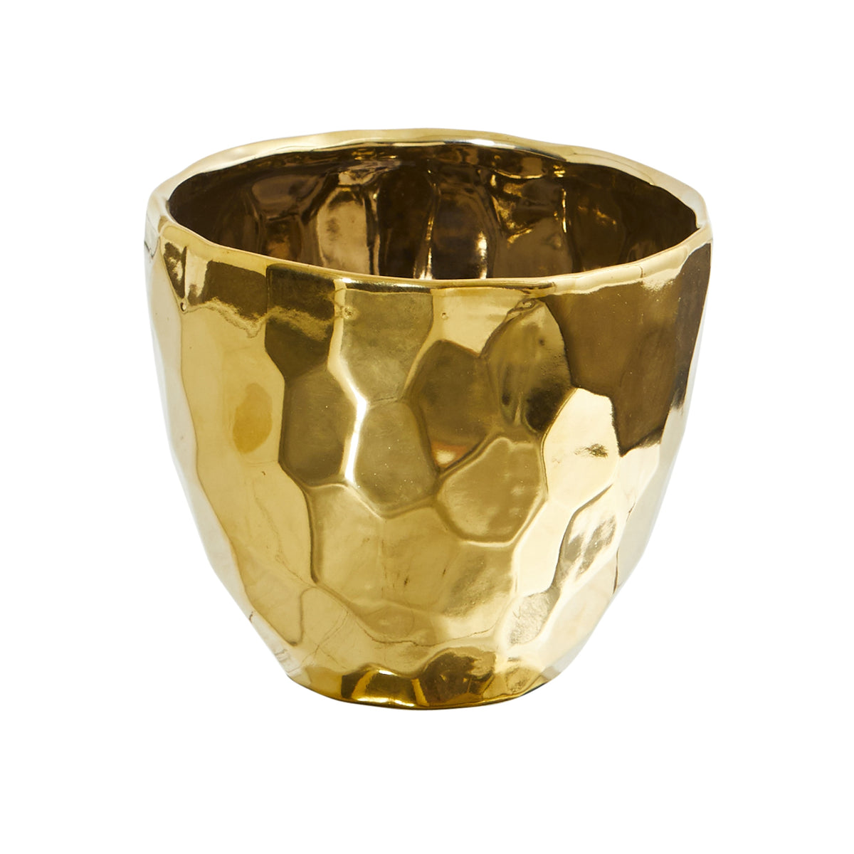 6" Designer Gold Vase by Nearly Natural