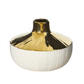 8" Elegance Ceramic Decorative Vase with Gold Accents by Nearly Natural