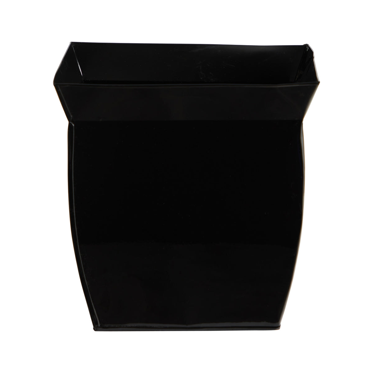 11.75" Fluted Metal Square Planter by Nearly Natural in Black