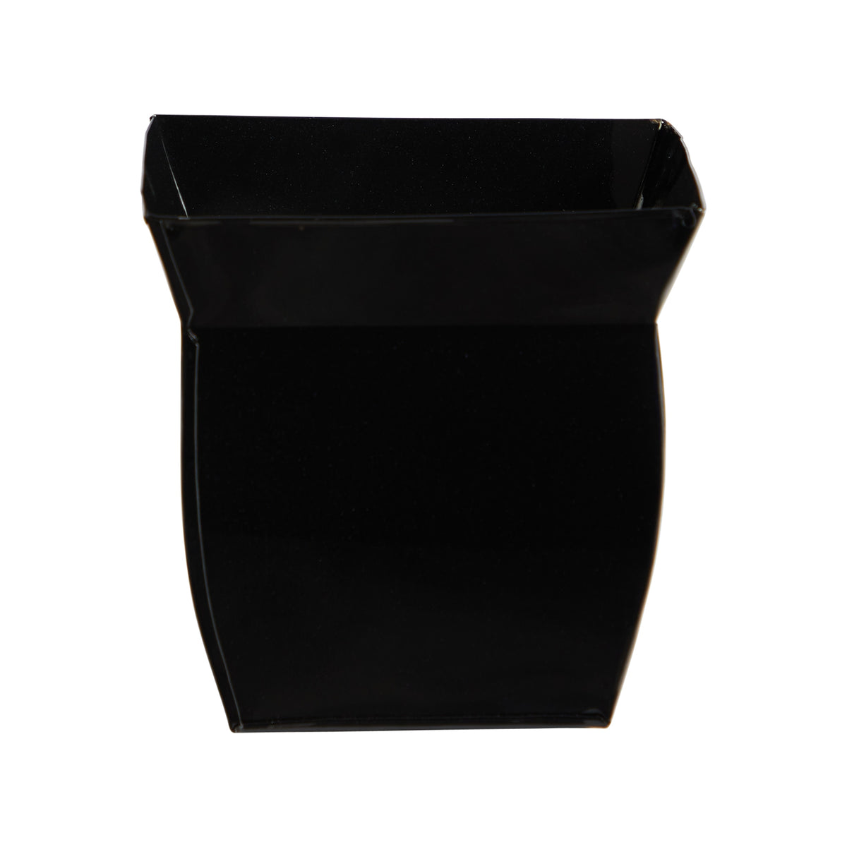 8" Fluted Metal Square Planter by Nearly Natural in Black