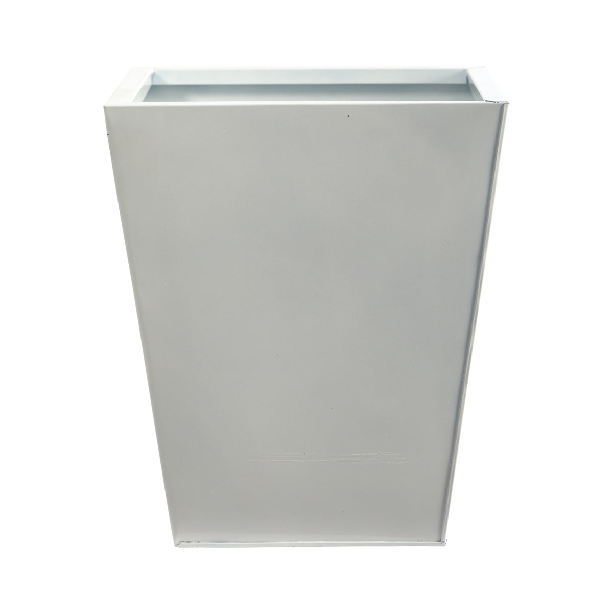 15" Classic Square Metal Planter by Nearly Natural in White