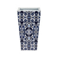 18" Oriental Blue and White Classic Metal Planter by Nearly Natural