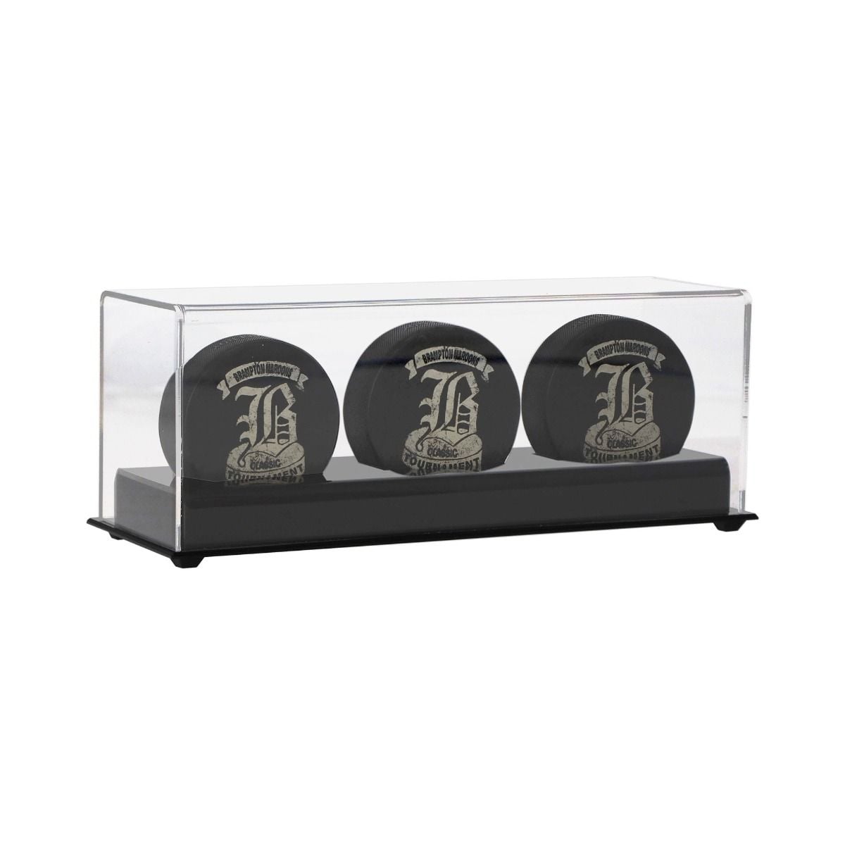 Acrylic Triple Hockey Puck Display **LTD STOCK**