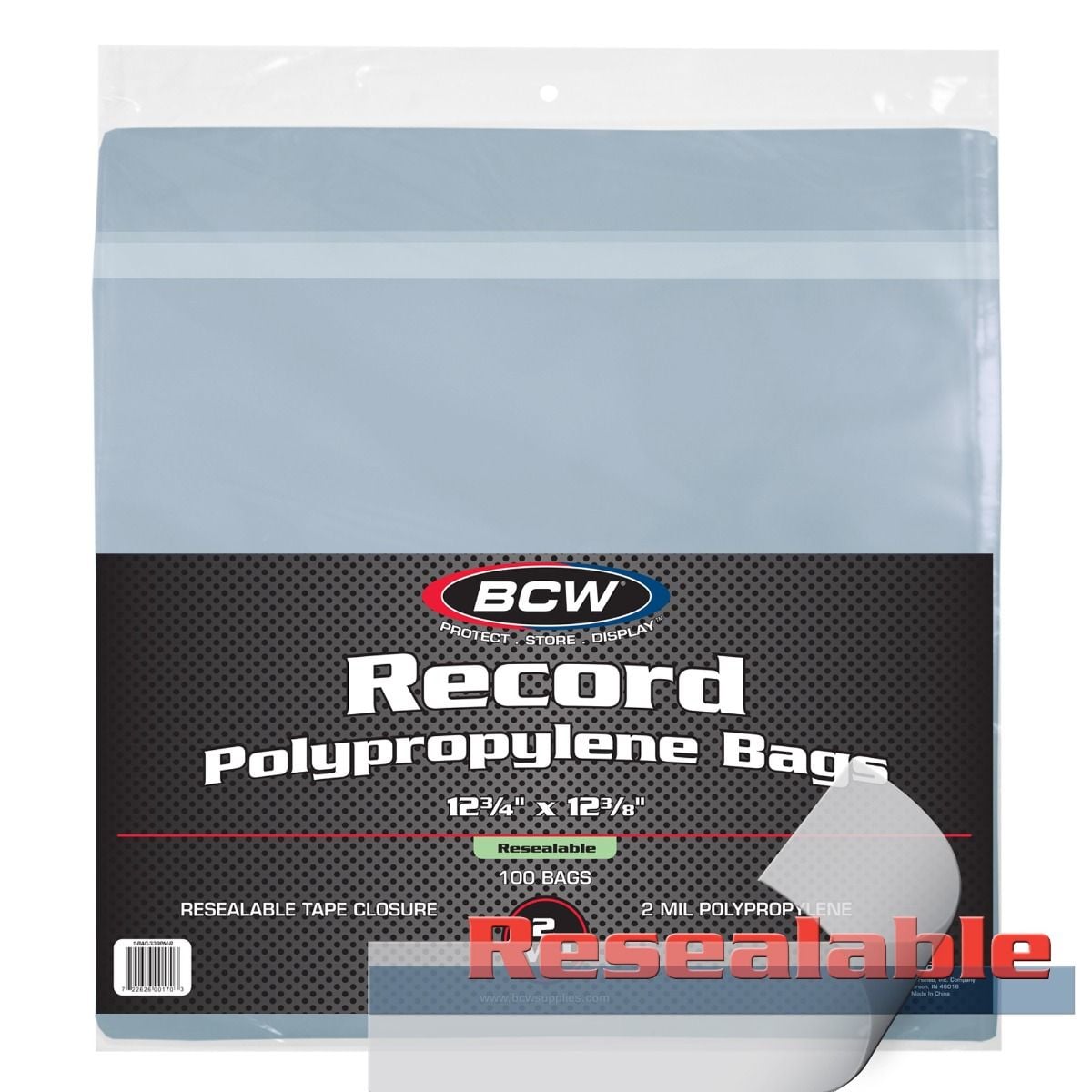 Resealable 12-Inch Record Bags