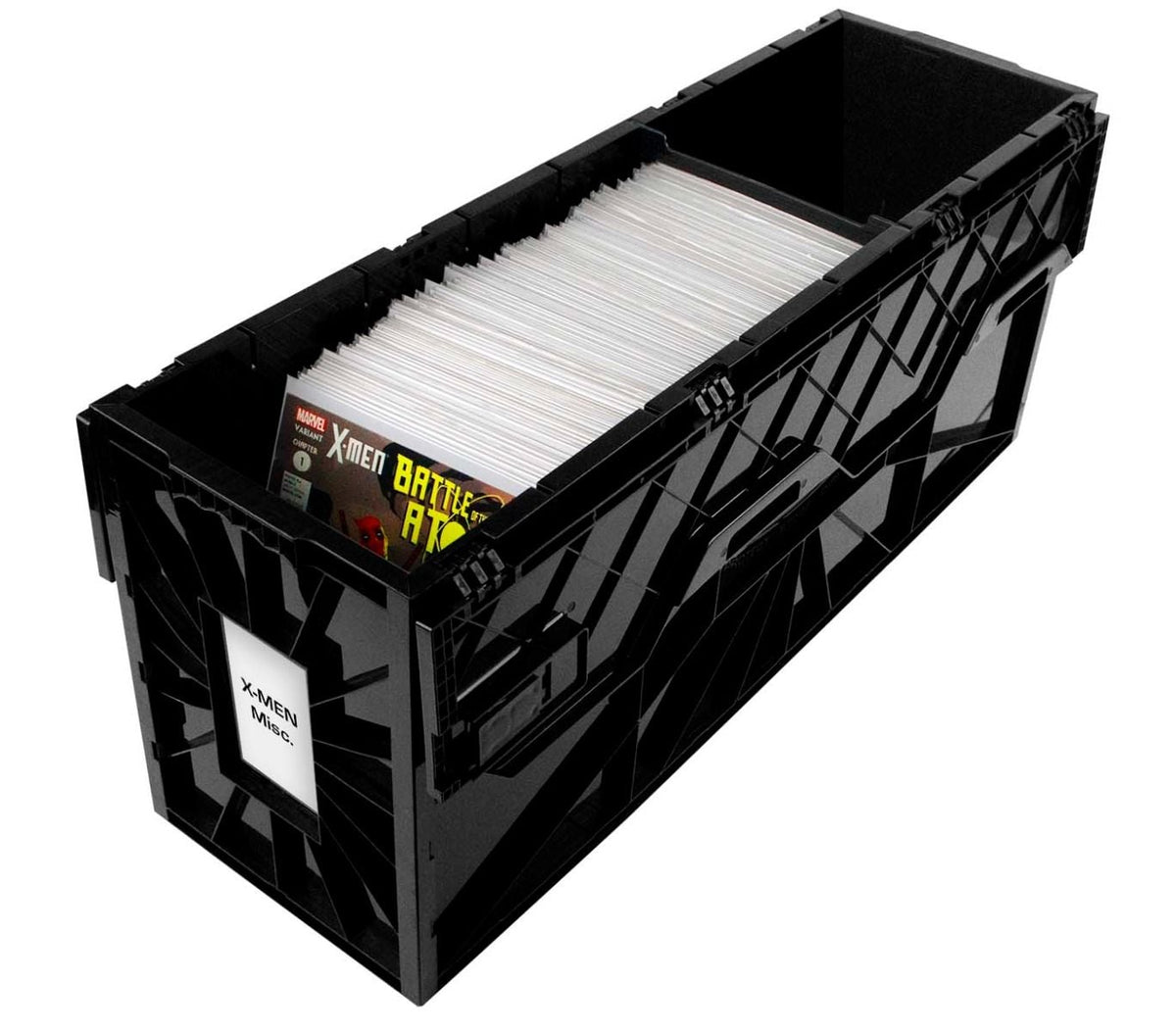 Long Comic Book Bin - Black