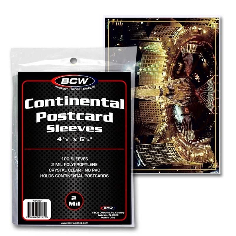 Continental Postcard Sleeves