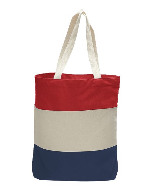 Q-Tees 49095 en azul marino/Natural/Rojo (Navy/ Natural/ Red)