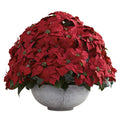 29.75" Giant Poinsettia Arrangement w/Decorative Planter by Nearly Natural