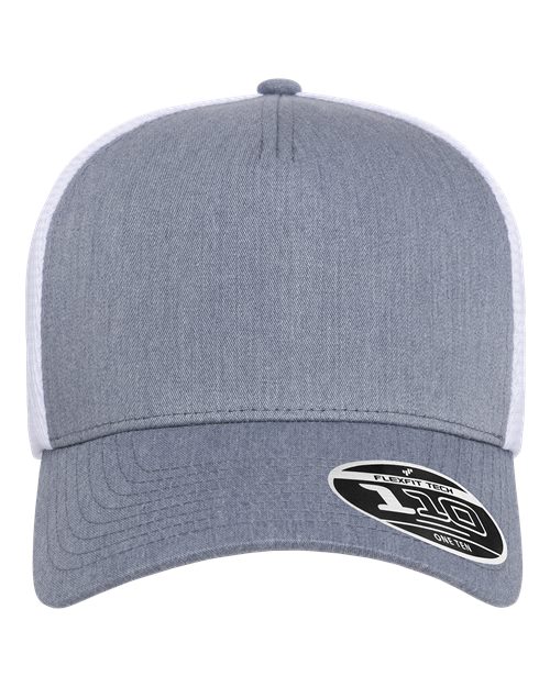 Flexfit 50395 en gris jaspeado/Blanco (Heather Grey/ White)
