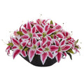 15'' Lily Centerpiece Artificial Floral Arrangement by Nearly Natural in Beauty