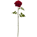 33" Elegant Red Giant Rose Artificial Flower (Set of 4) by Nearly Natural