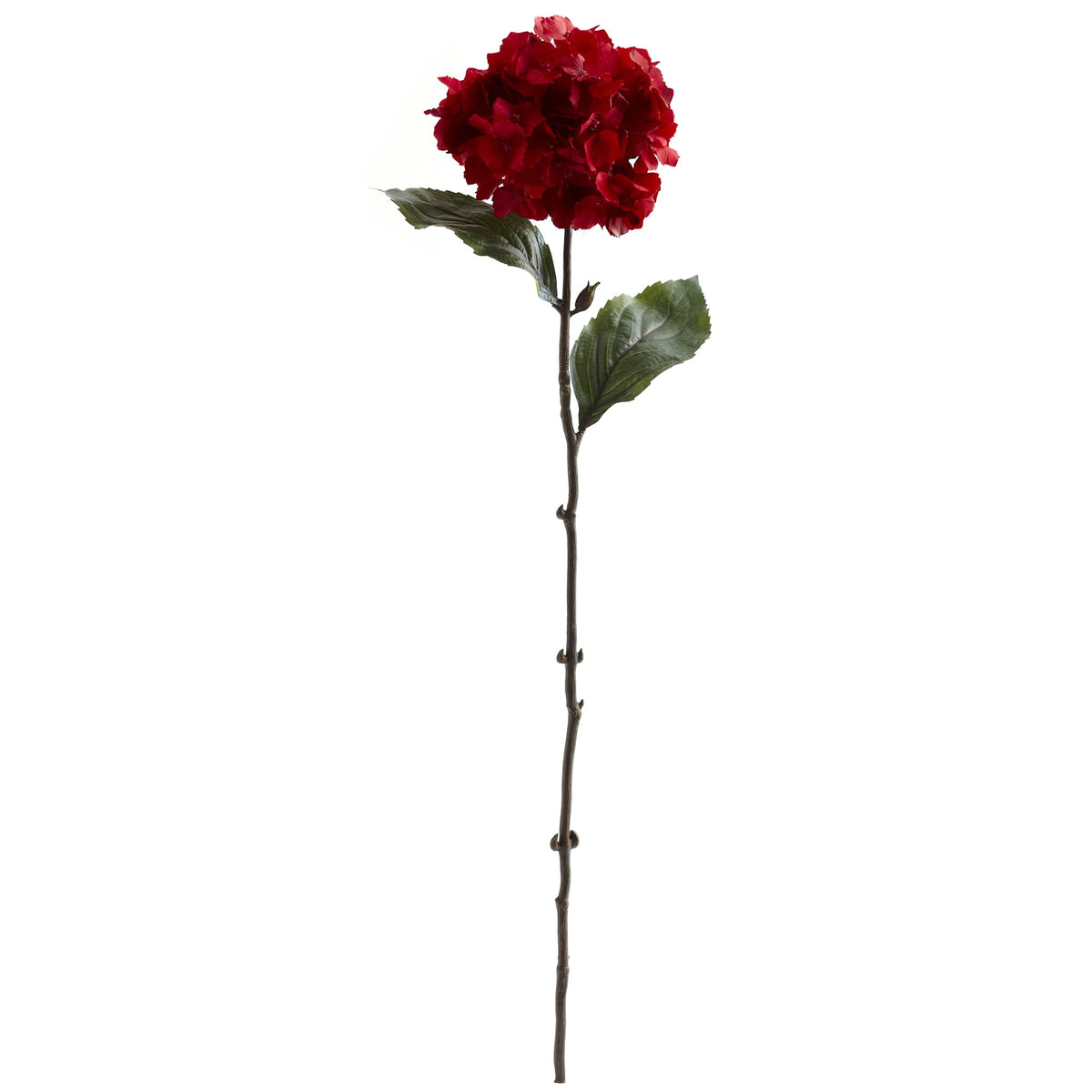 26" Red Hydrangea Artificial Flower (Set of 6) by Nearly Natural