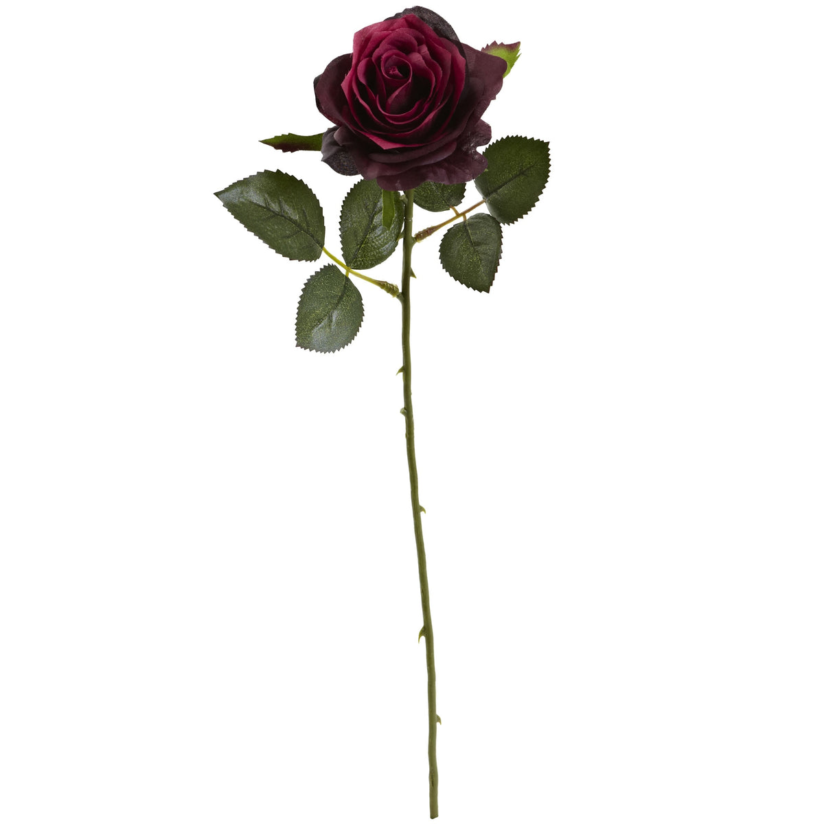 18" Rose Artificial Flower (Set of 24) by Nearly Natural in Burgundy
