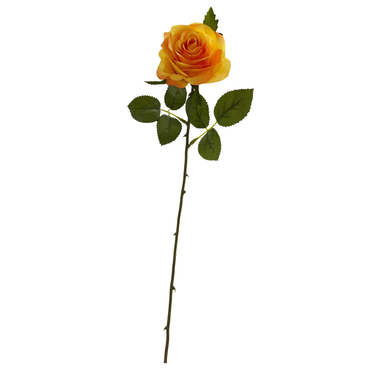 18" Rose Artificial Flower (Set of 24) by Nearly Natural in Orange Yellow