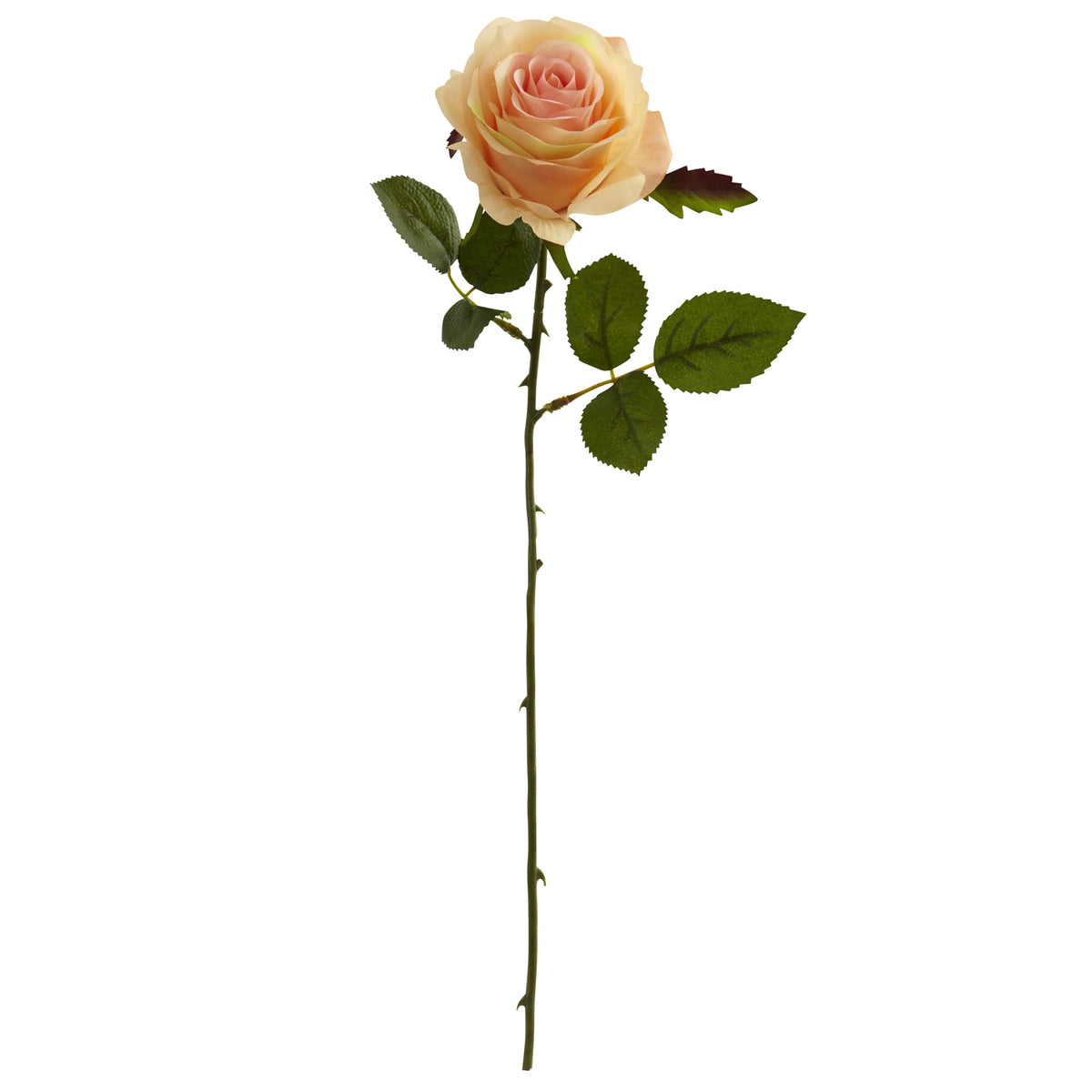 18" Rose Artificial Flower (Set of 24) by Nearly Natural in Peach