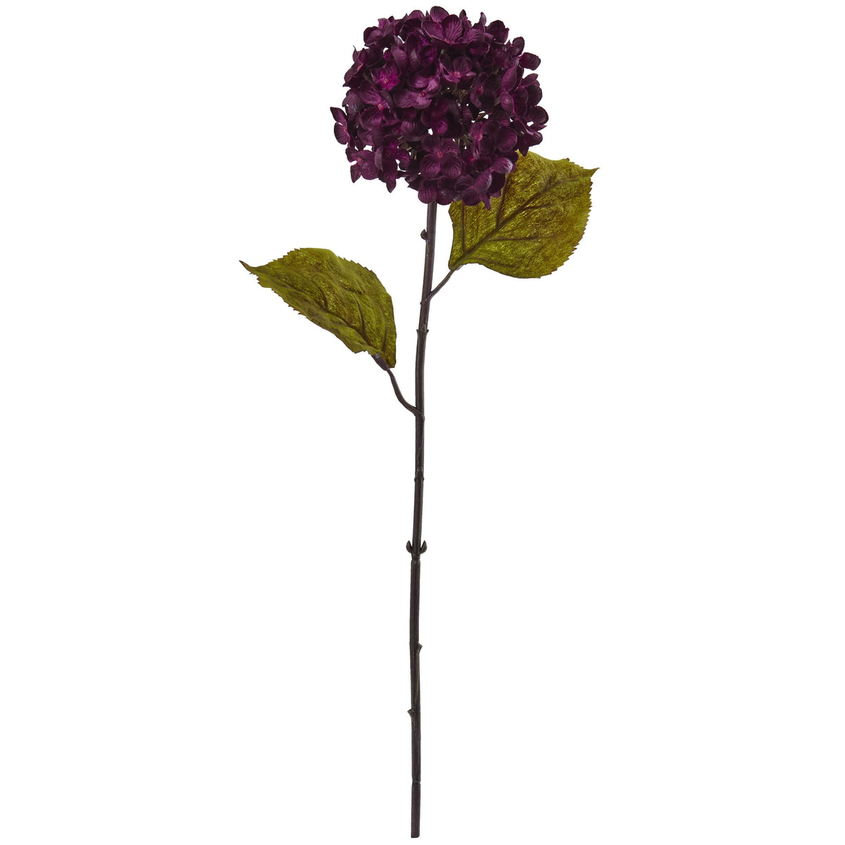 22" Fall Hydrangea Artificial Flower (Set of 6) by Nearly Natural in Purple