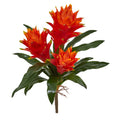 16" Triple Bromeliad Artificial Flower (Set of 6) by Nearly Natural