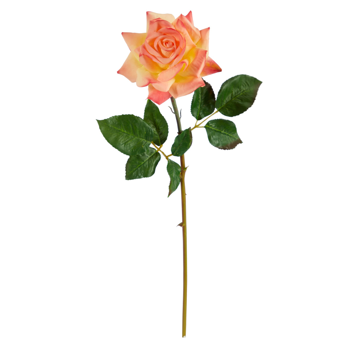 20" Rose Artificial Flower (Set of 6) by Nearly Natural in Salmon