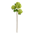 33" Snowball Hydrangea Artificial Flower (Set of 2) by Nearly Natural in Green