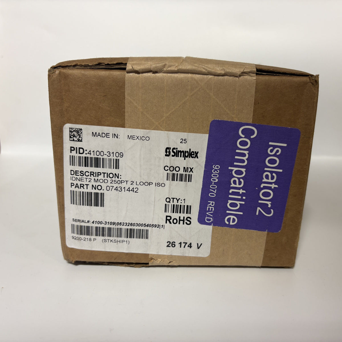 SIMPLEX Idnet2 250Pt 2 Loop Module 4100-3109