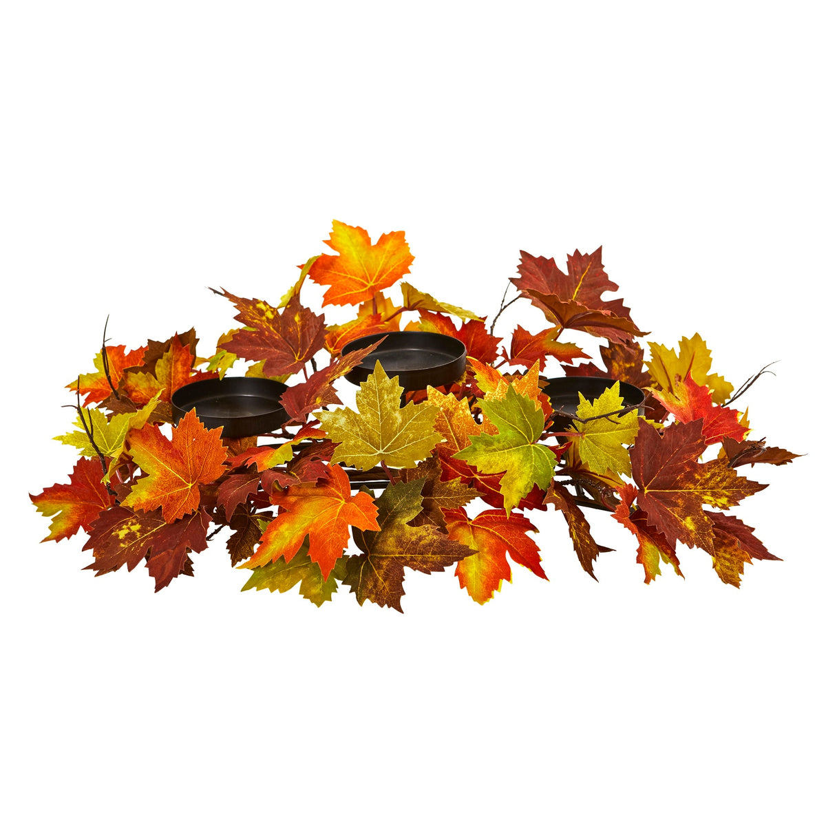 22" Maple Leaf Candelabrum by Nearly Natural