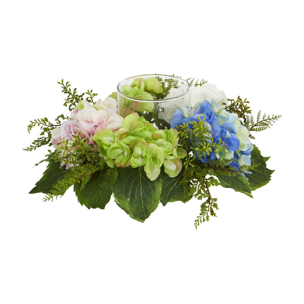 14" Hydrangea Artificial Candelabrum by Nearly Natural