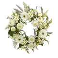 24" Mixed Daisy's and Ranunculus Wreath by Nearly Natural