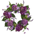 24" Hydrangea Wreath by Nearly Natural