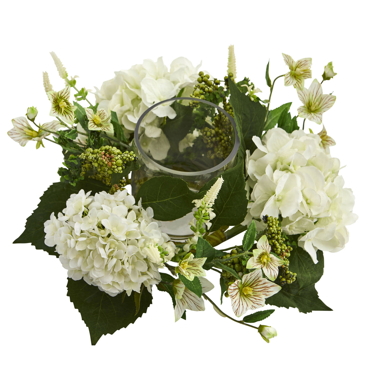 16" Hydrangea Candelabrum by Nearly Natural