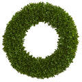 19.5" Tea Leaf Wreath UV Resistant (Indoor / Outdoor) by Nearly Natural