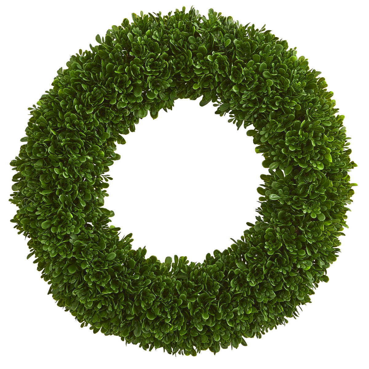 19.5" Tea Leaf Wreath UV Resistant (Indoor / Outdoor) by Nearly Natural
