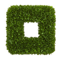 17" Tea Leaf Square Wreath UV Resistant (Indoor/Outdoor) by Nearly Natural