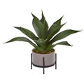 14" Agave Succulent in Decorative Planter by Nearly Natural