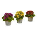 9" Kalanchoe Artificial Plants (Set of 3) by Nearly Natural