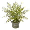 15" Maiden Hair Artificial Plant in Decorative Planter by Nearly Natural