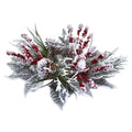 17" Snowy Magnolia Berry Artificial Arrangement Candelabrum by Nearly Natural