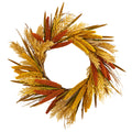 25" Sorghum Harvest Artificial Wreath by Nearly Natural