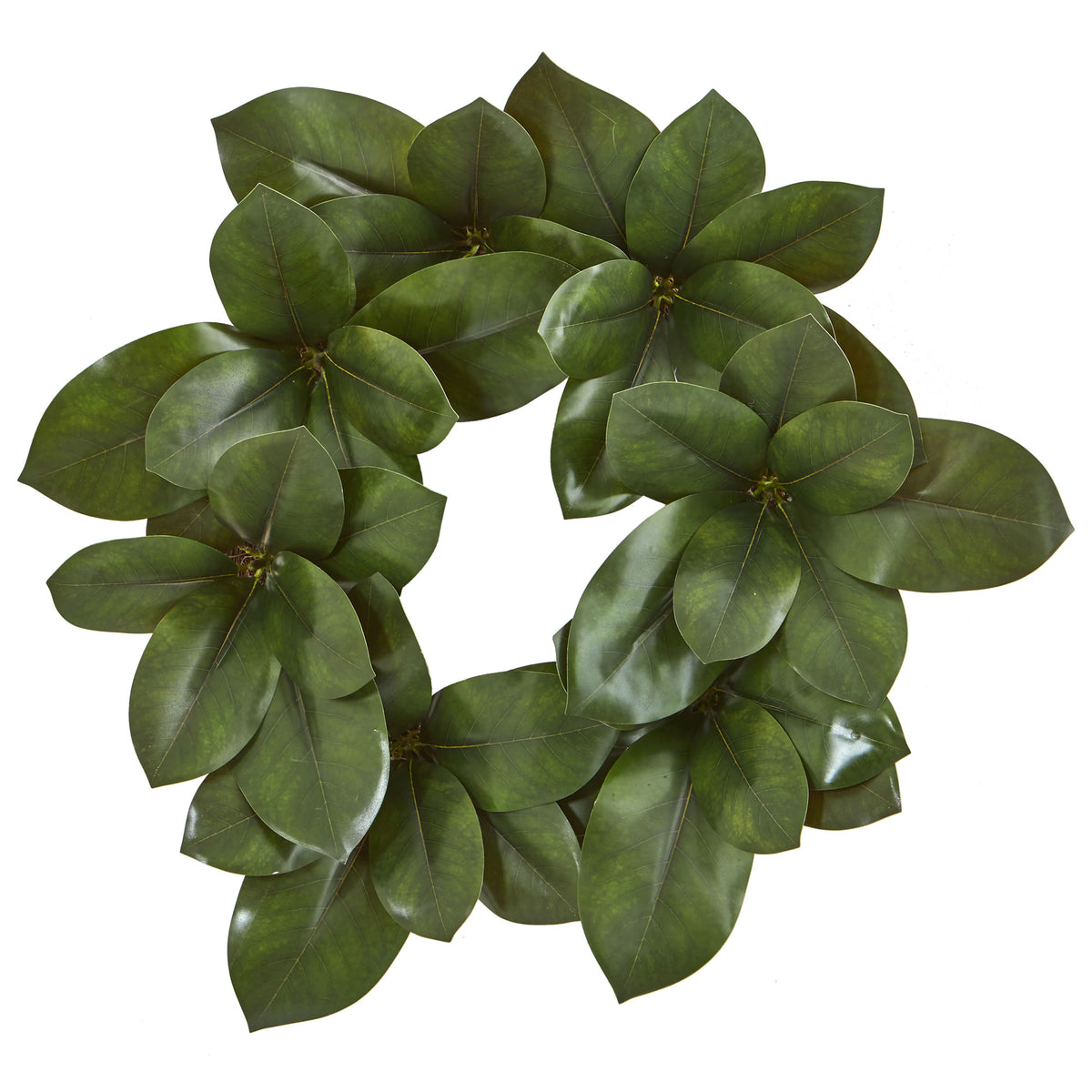 22" Magnolia Leaf Artificial Wreath by Nearly Natural