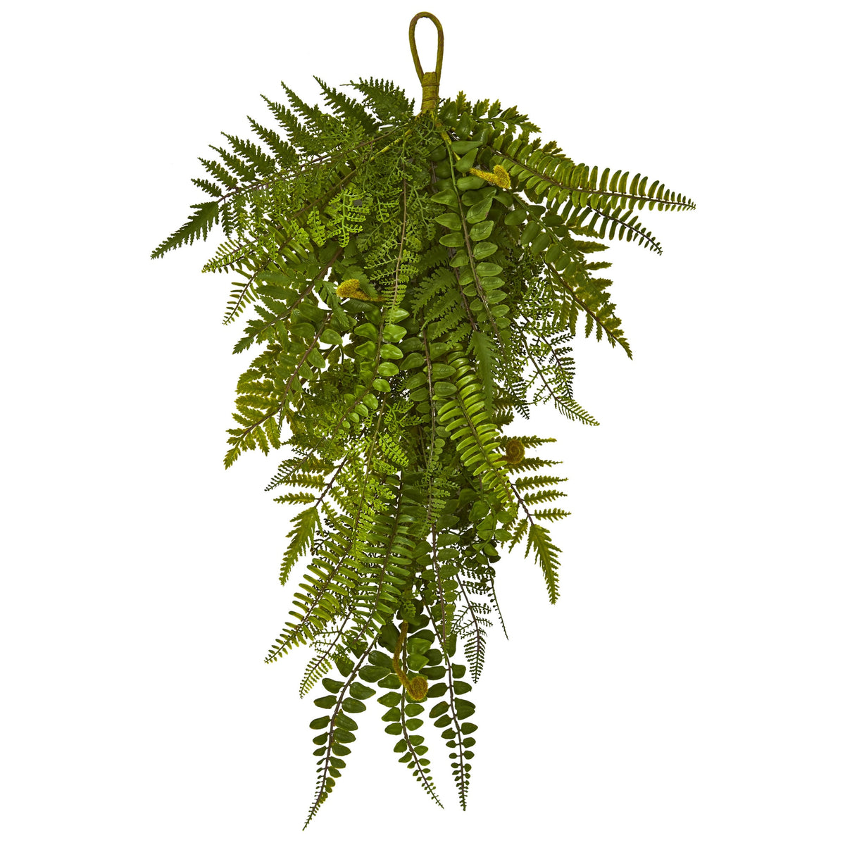 28" Fern Artificial Teardrop (Set of 2) by Nearly Natural