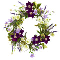 22" Mixed Floral Artificial Wreath by Nearly Natural