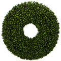 24" Boxwood Artificial Wreath by Nearly Natural