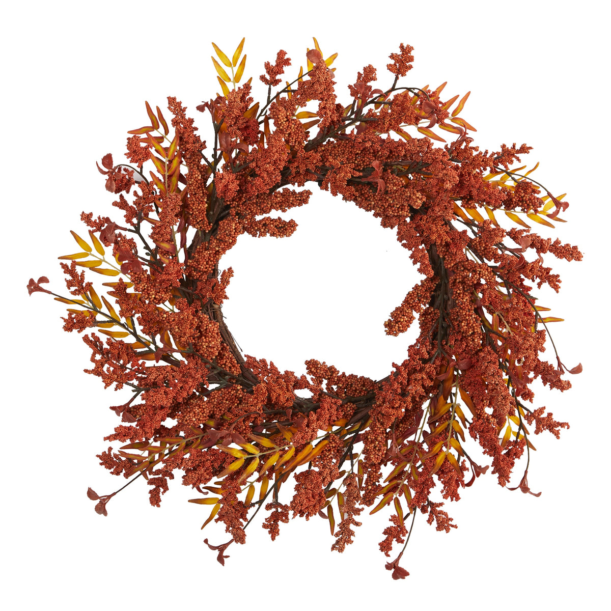 18" Harvest Berry Artificial Wreath by Nearly Natural