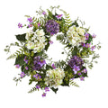 24'' Hydrangea Berry Wreath by Nearly Natural