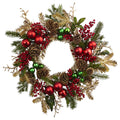 24" Ornament Pine & Pine cone  Wreath by Nearly Natural