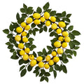 24" Lemon Wreath by Nearly Natural