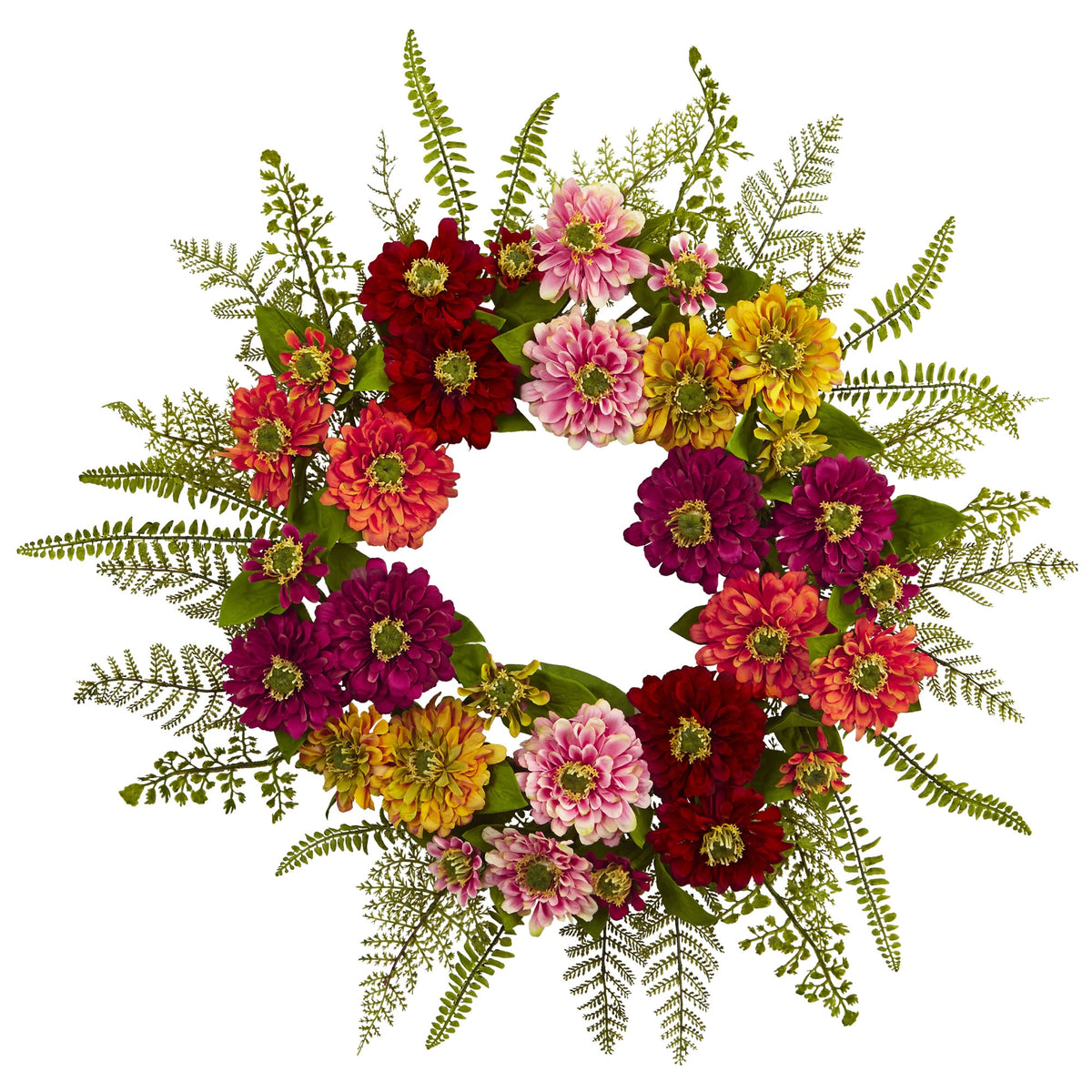 20" Mixed Flower Wreath by Nearly Natural