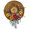 18" Mixed Floral Hat Wreath by Nearly Natural