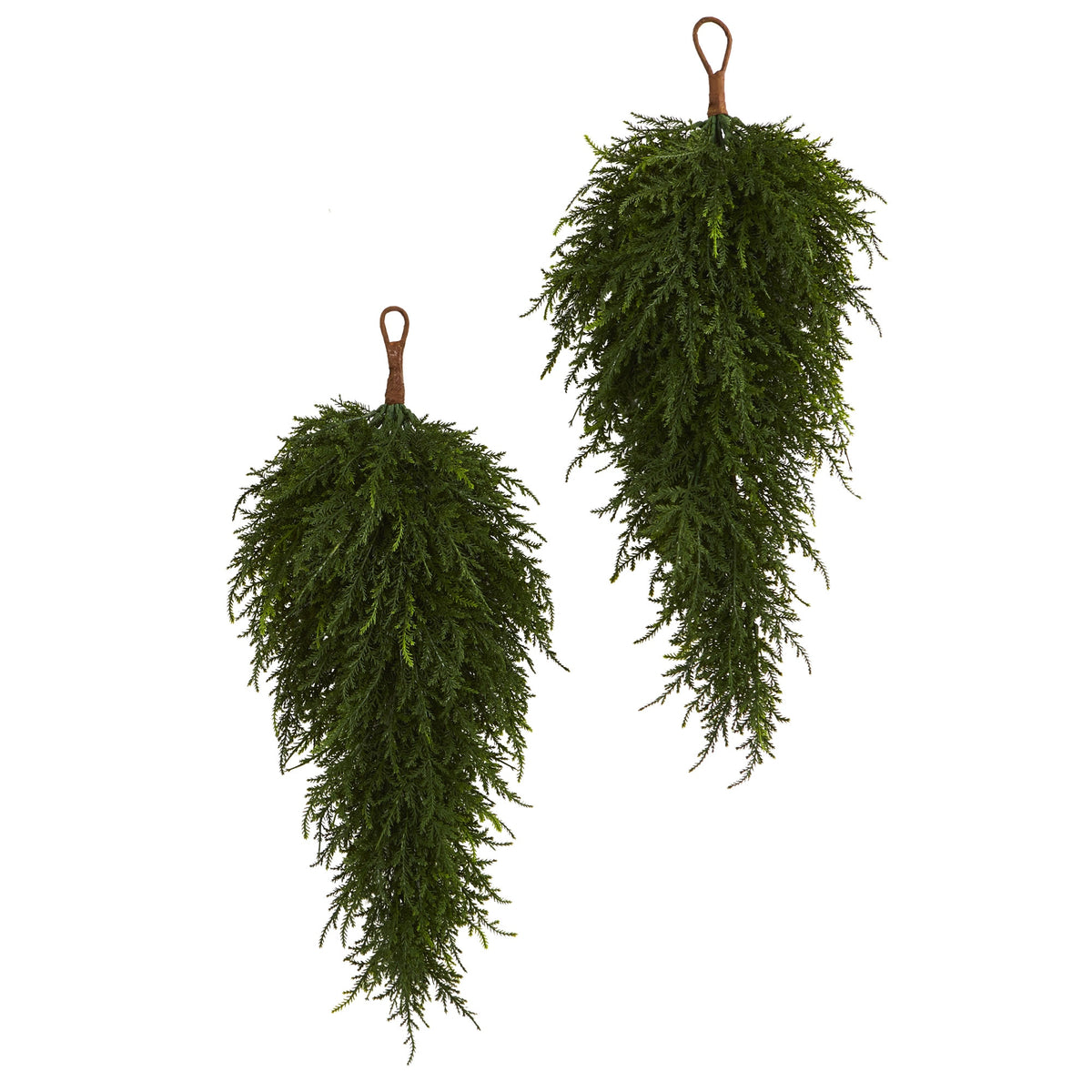 26" Cedar Teardrop (Set of 2) by Nearly Natural